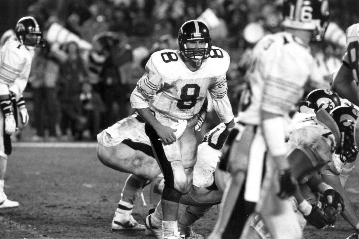 The 1988 Hawks were led by All-Big Ten quarterback Chuck Hartlieb.