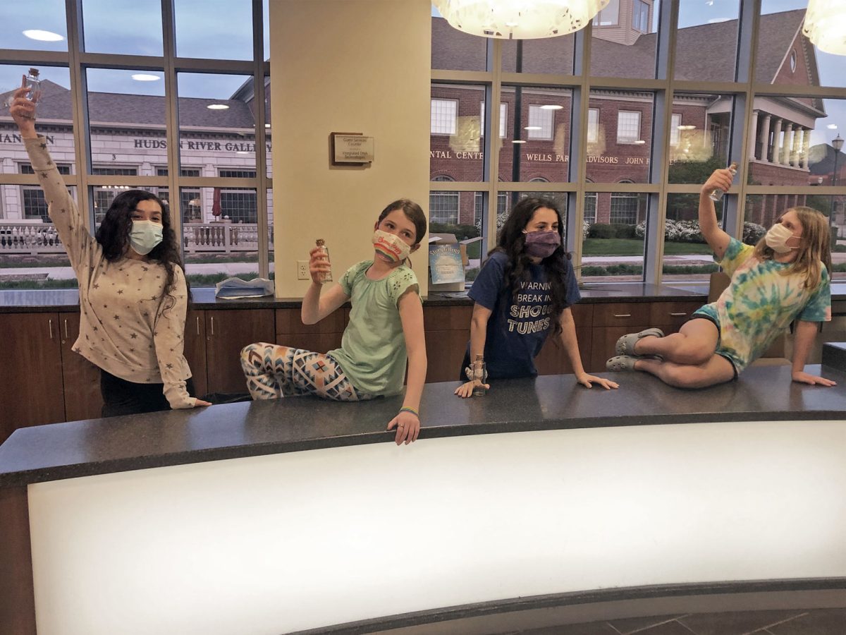 Cast members rehearse for the upcoming broadcast of &#8220;The Show Must Go Online,&#8221; May 21-23. (contributed photo)