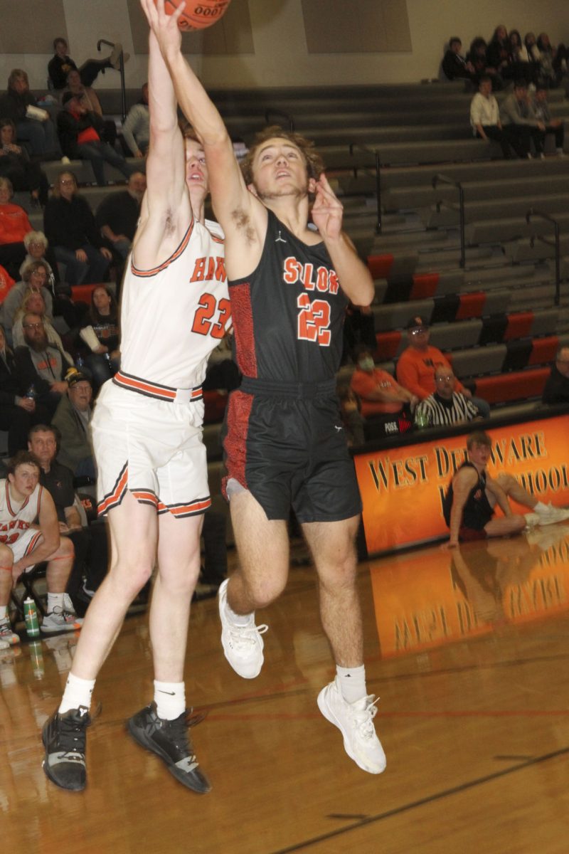 Sean Stahle goes in for two against West Delaware.