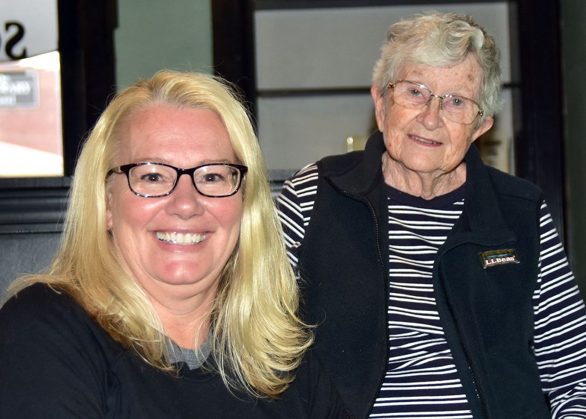 Jill Weetman (left) and Sandy Hanson with Solon Senior Support and Solon Senior Advocates, respectively.