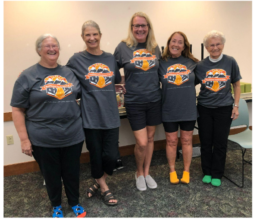 A few Chair Yoga friends were excited to share their love of the Summer Reading program. There&#8217;s something for everyone at the Library this summer (and all year long).