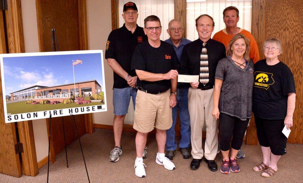 The Solon Area Community Foundation provides donations to projects across a wide spectrum of groups and organizations, and also provides funds to the City. LEFT: An example is the $25,000 the Foundation provided for construction of the Solon Public Library. RIGHT: The Solon Area Community Foundation has committed $30,000 toward construction of the new fire station, which is nearing completion.