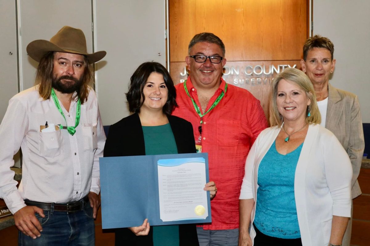 (From left) Supervisor Jon Green, Bridget Toomey, Supervisor Rod Sullivan, Supervisor Lisa Green-Douglass, Supervisor Pat Heiden.