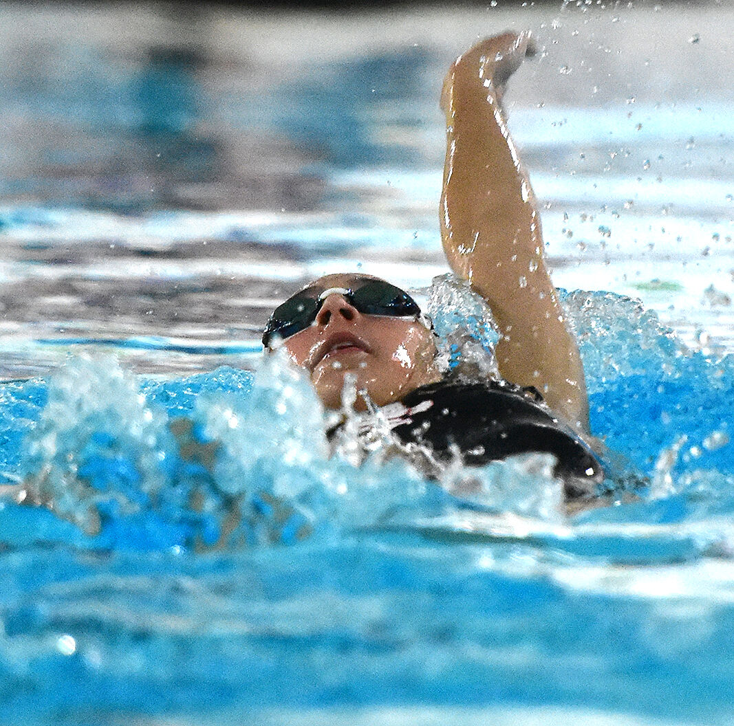 Grace Hoeper won the 100-yard backstroke in 1:02.05 Sept. 27 against Iowa City West High/Liberty High. The Solon sophomore is already a State Qualifier in six events.