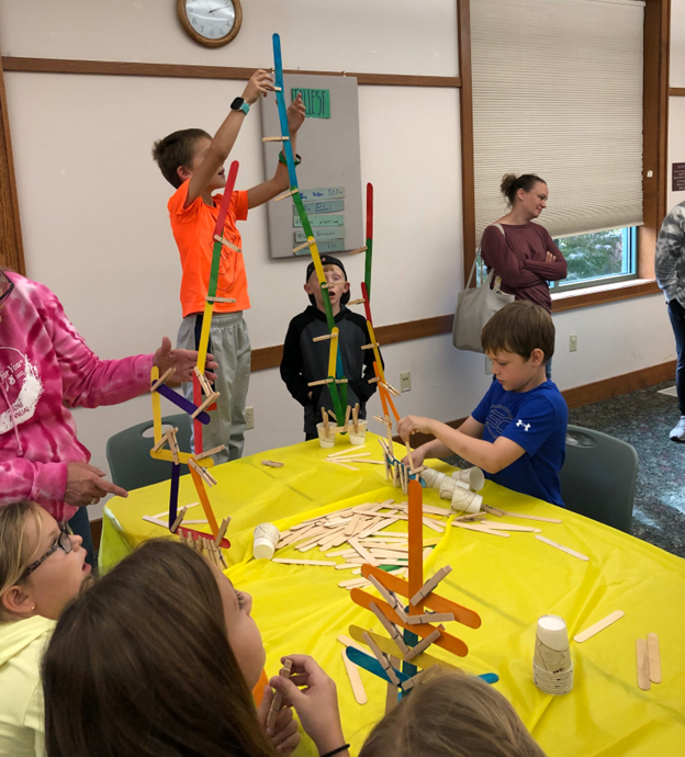 BAM POW friends busy at a Build It activity. The Solon Public Library’s after school programs end for the school year on Thursday, May 18.