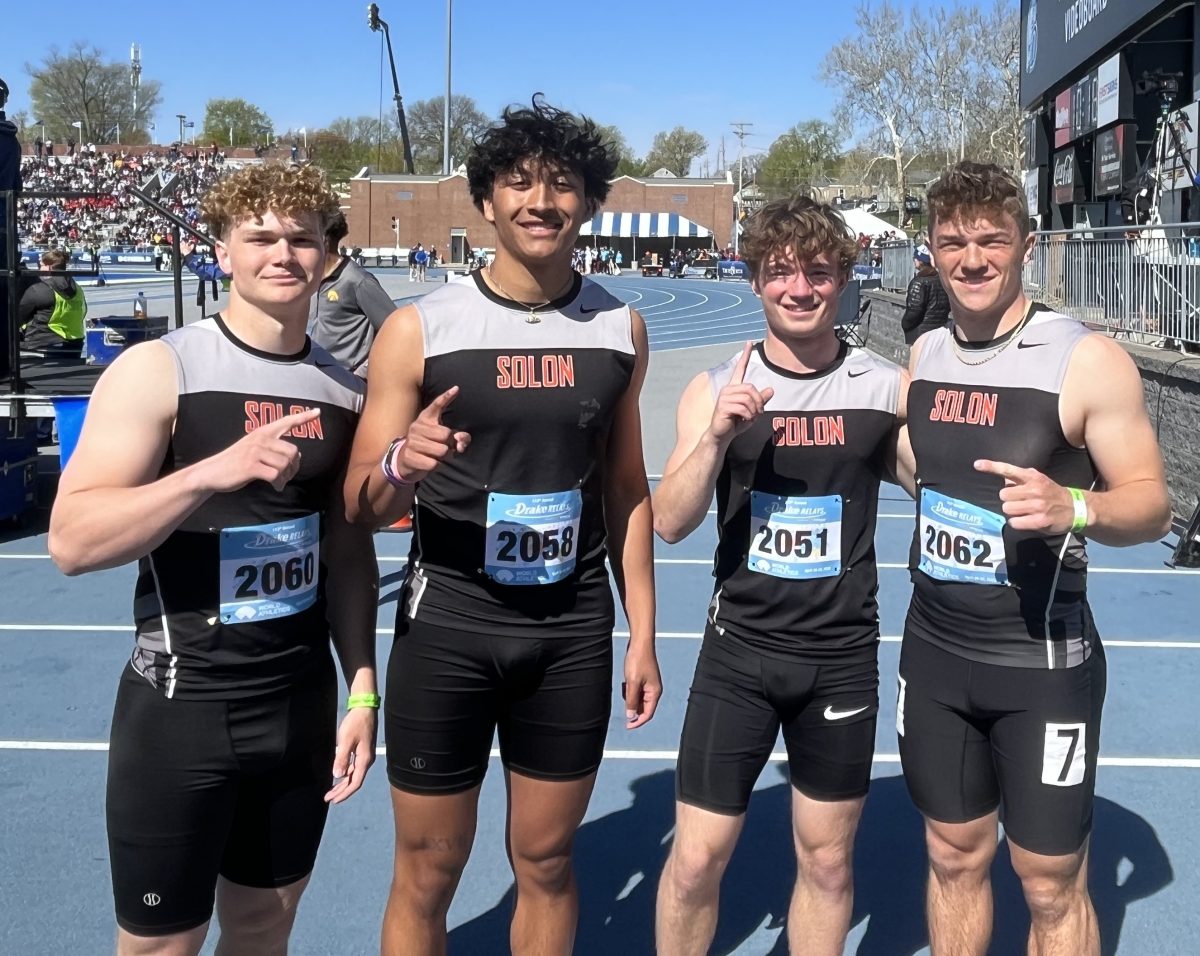 Brayden Moore, Nash Kotar, Milo Ashbacker, and Blake Timmons won their heat of the boys 4x100-meter relay at the 113th Drake Relays last weekend in Des Moines. However, with the tight competition, they ended up 40th with their 44.31 seconds time.