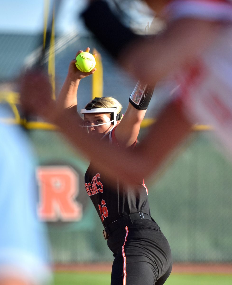 Maddyn &#8220;Mad Dog&#8221; Gates pitched 11-1/3 innings Thursday, July 6 at home against West Delaware in a 12-inning Class 3A Regional Quarterfinal battle. The Lady Spartans outlasted the Hawks 4-3 to advance.