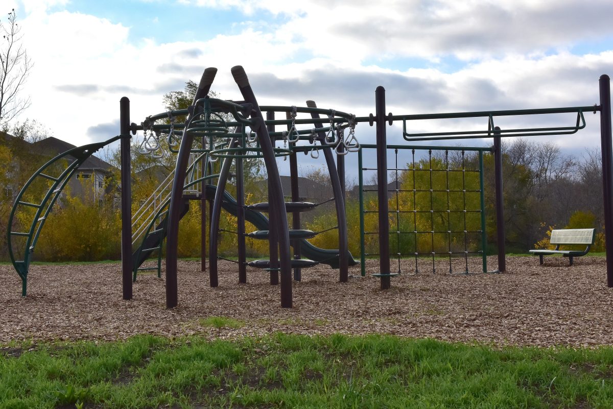 <p>A brand new “agility” playground sits at the intersection of River Birch Run (an extension of East Main St.) and Cedar bend Drive adjacent to the pond in Windmill Estates on the northeast side of Solon. The equipment was donated to the City of Solon.</p>