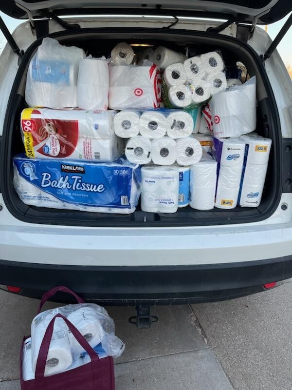 Lakeview 2nd graders collected 516 rolls of toilet paper, which was donated to the Solon Food Pantry.