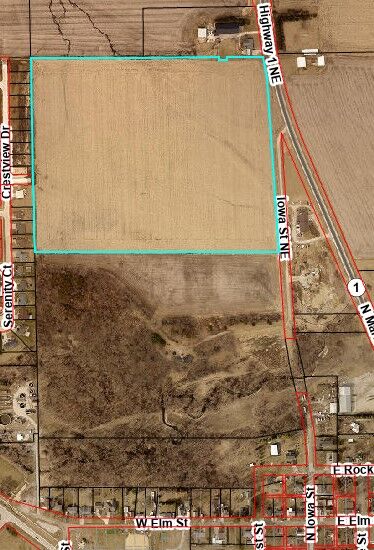 The Solon City Council took action last week to approve annexation of this (highlighted) approximately 40-acrer parcel of land on Solon’s north side.