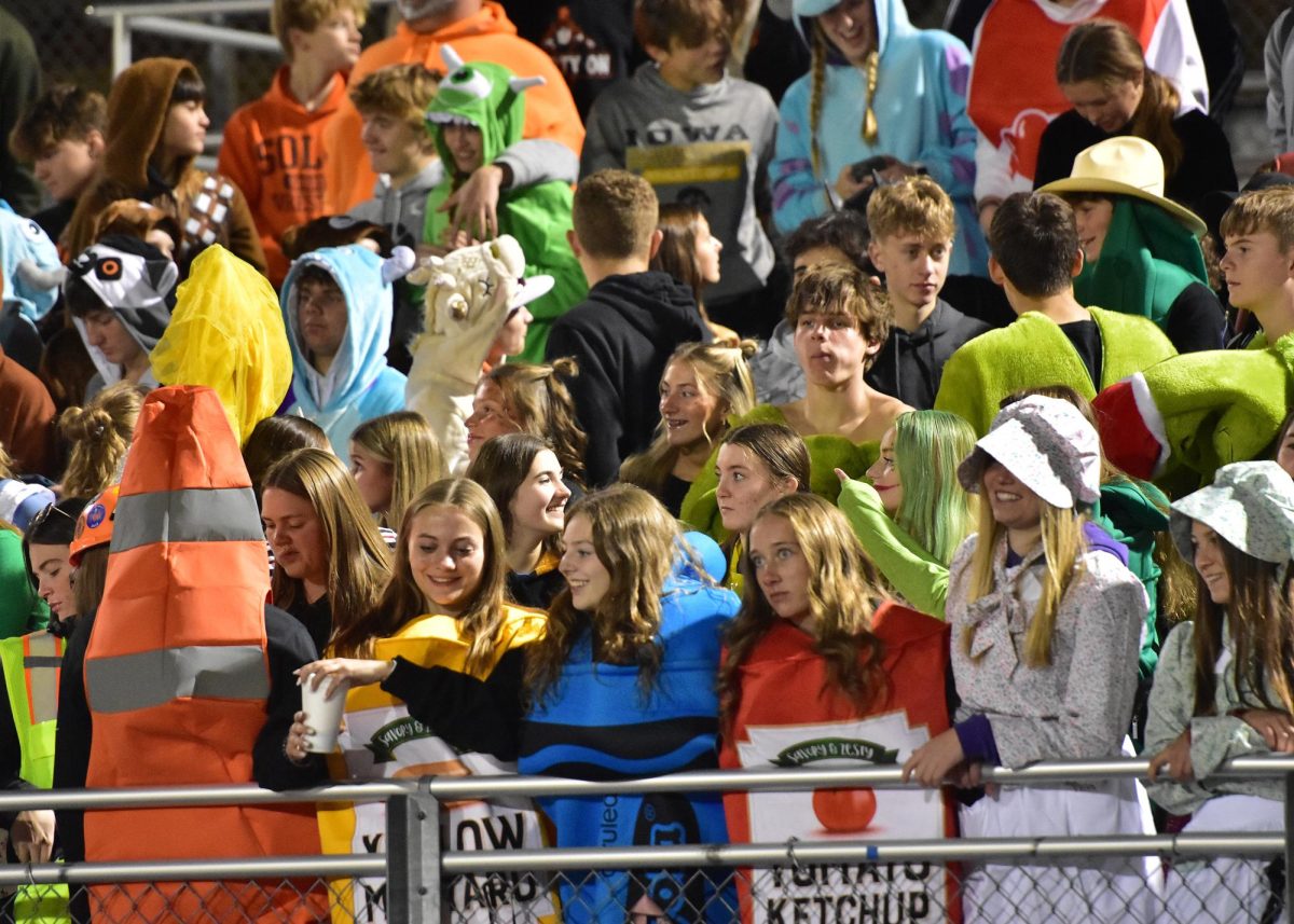 Halloween was the spirit theme for the Solon High School student section Friday, October 18 on Senior Night.  