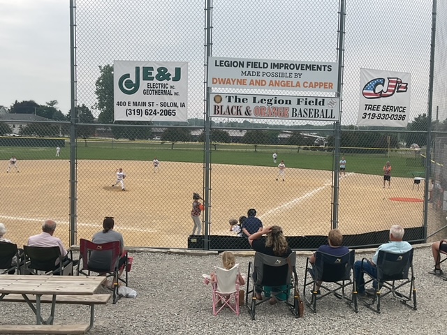 Over $30,000 in improvements have been made to Legion Field in Solon. The Solon Area Community Foundation was a major donor toward a new
scoreboard for the Lady Spartan’s softball field.