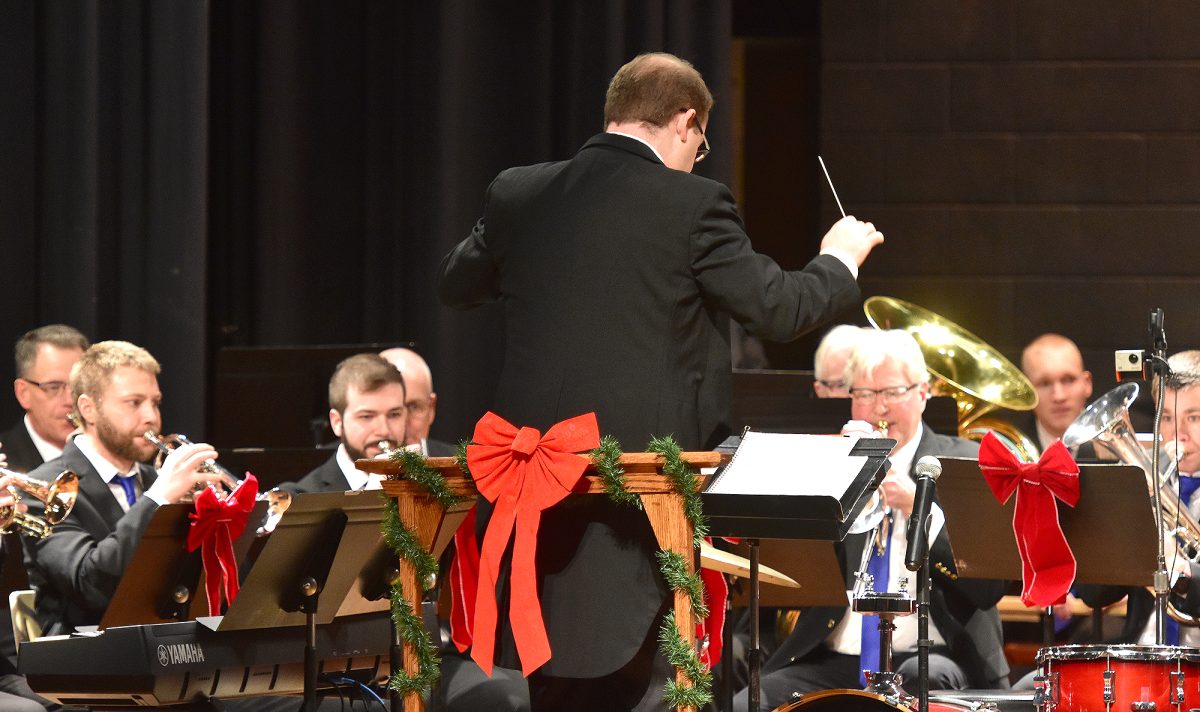 Each December the Iowa Brass, a British-style brass band, puts on a free community Christmas Concert in addition to at least three other free performances throughout the year.