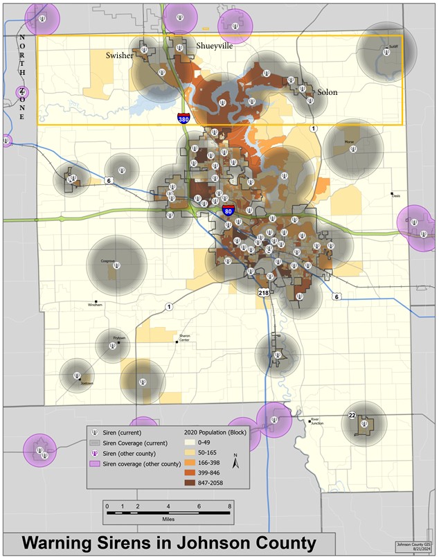 Outdoor siren testing out of sequence for the Johnson County North Zone next week
