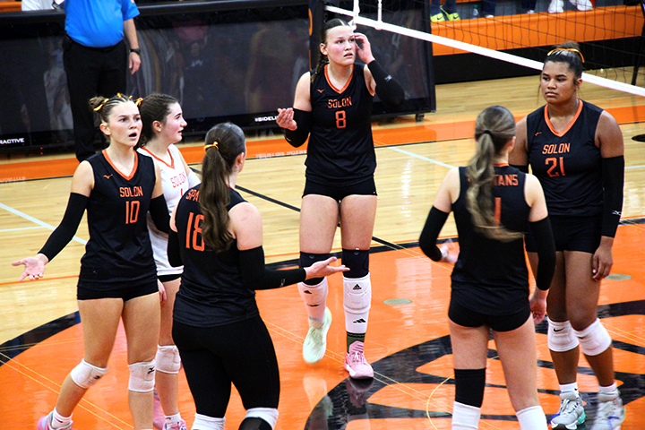 Trailing 16-15 in the fifth set against Marion, a net violation call gives the Wolves set and match point leaving the Lady Spartans stunned and heartbroken as their season ends in a 3-2 loss in a Class 4A regional championship.