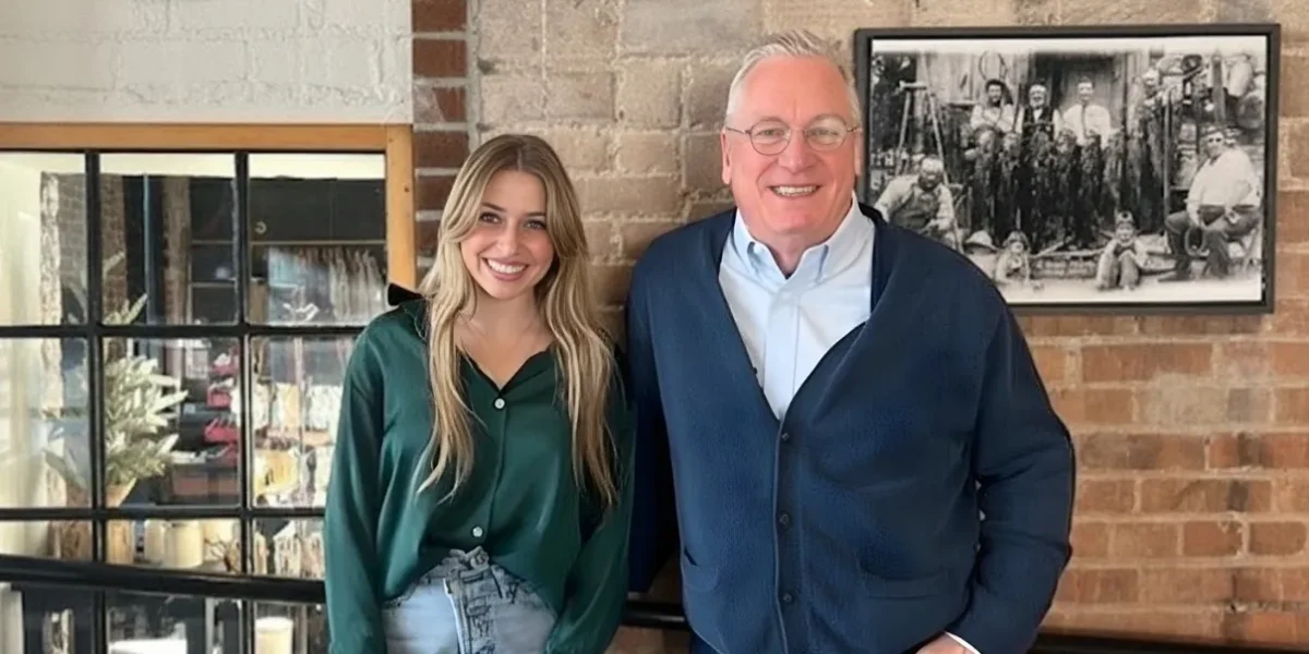 Amelia Worrell (left) and Al Wells pose together inside The Literary Hotel in downtown.