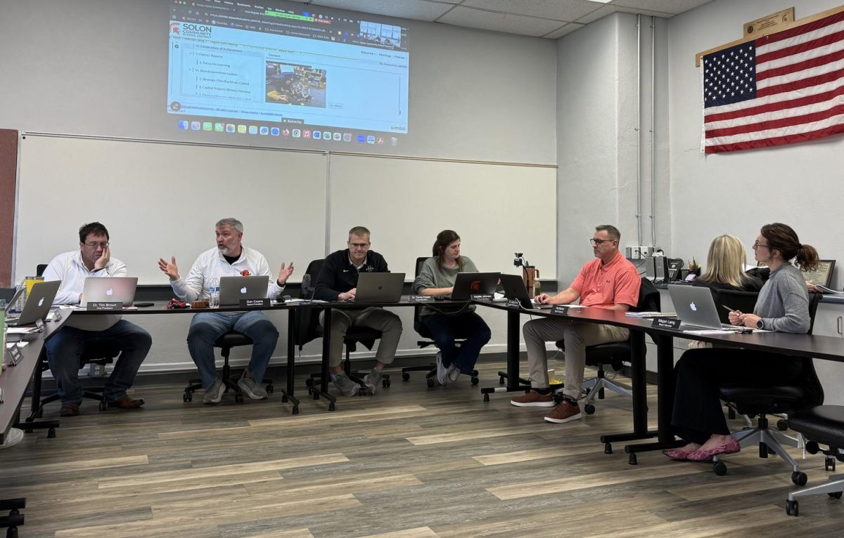 The Board of Education for the Solon Community School District met in regular session Thursday, March 10.