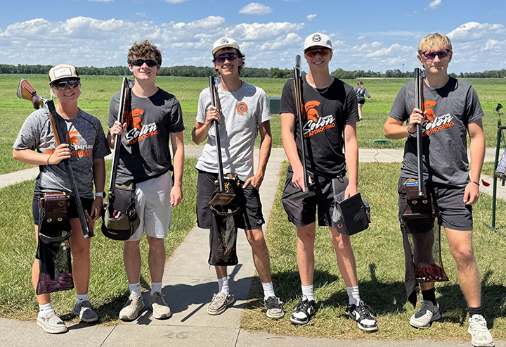 Solon Varsity 1- (From left) Alannah Mahoney, Kacey Craig, Allen Shima, Caden Stull and Ethan Ressler

