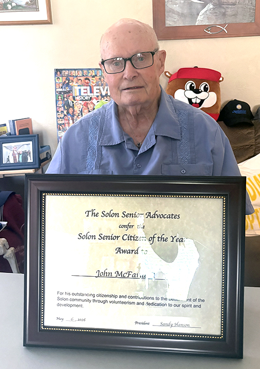 McFarland reflects on a lifetime of service after being named Solon Senior of the Year